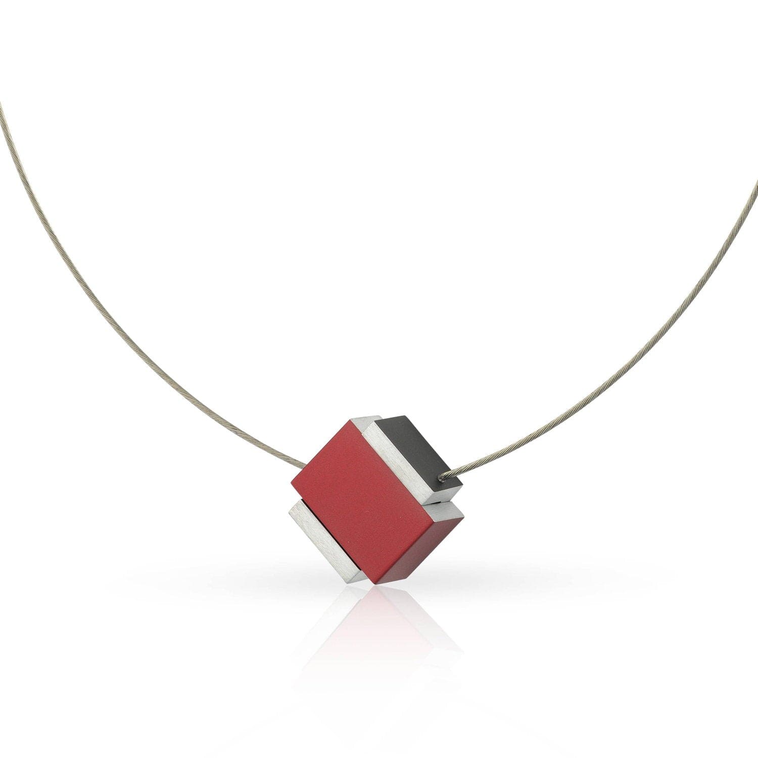 Halskette JUNA Rot Schwarz | C288ZR