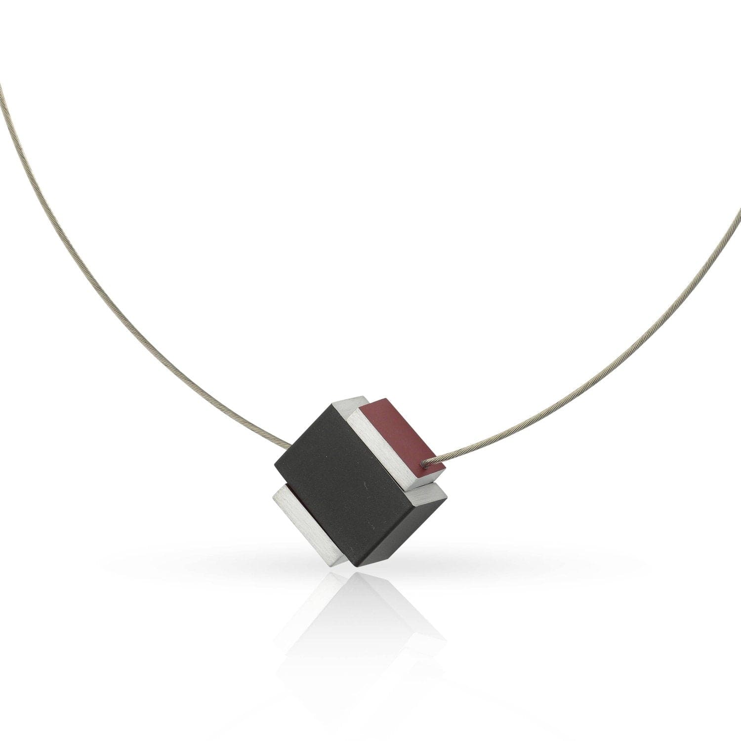 Halskette JUNA Rot Schwarz | C288ZR