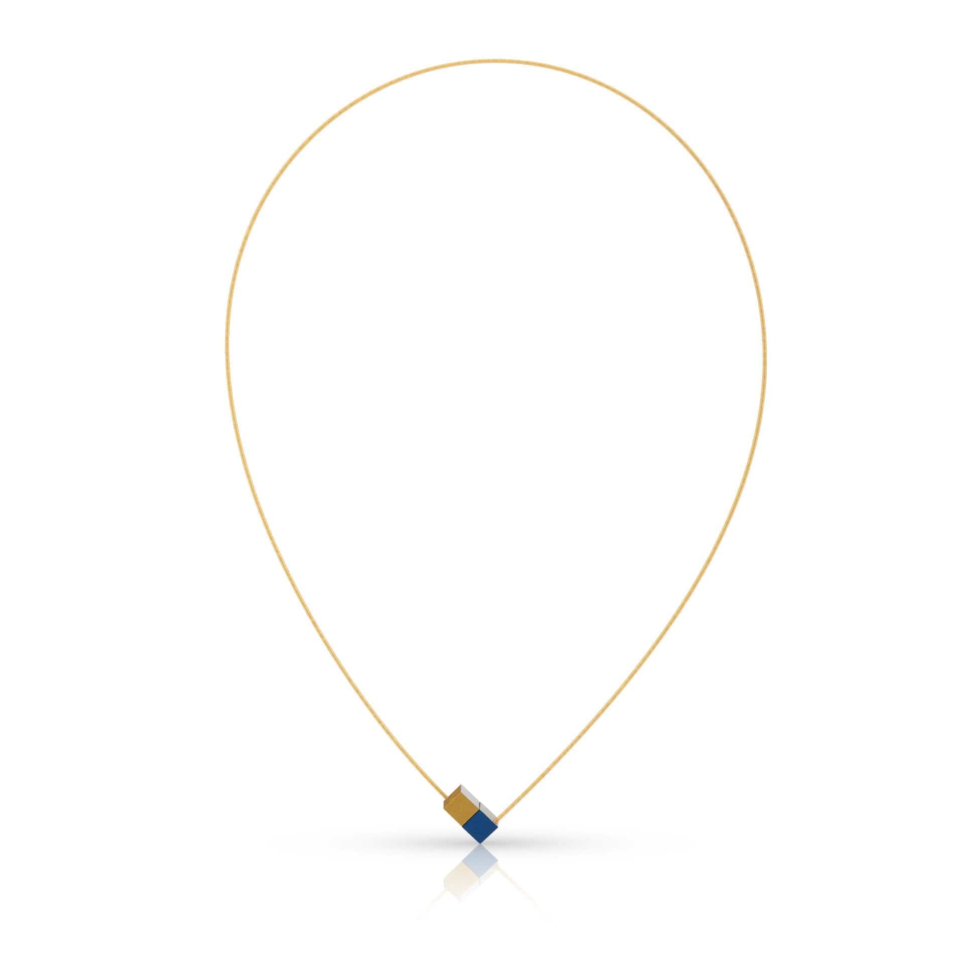 Halskette KAAT Blau und Goldfarben | CG205BG
