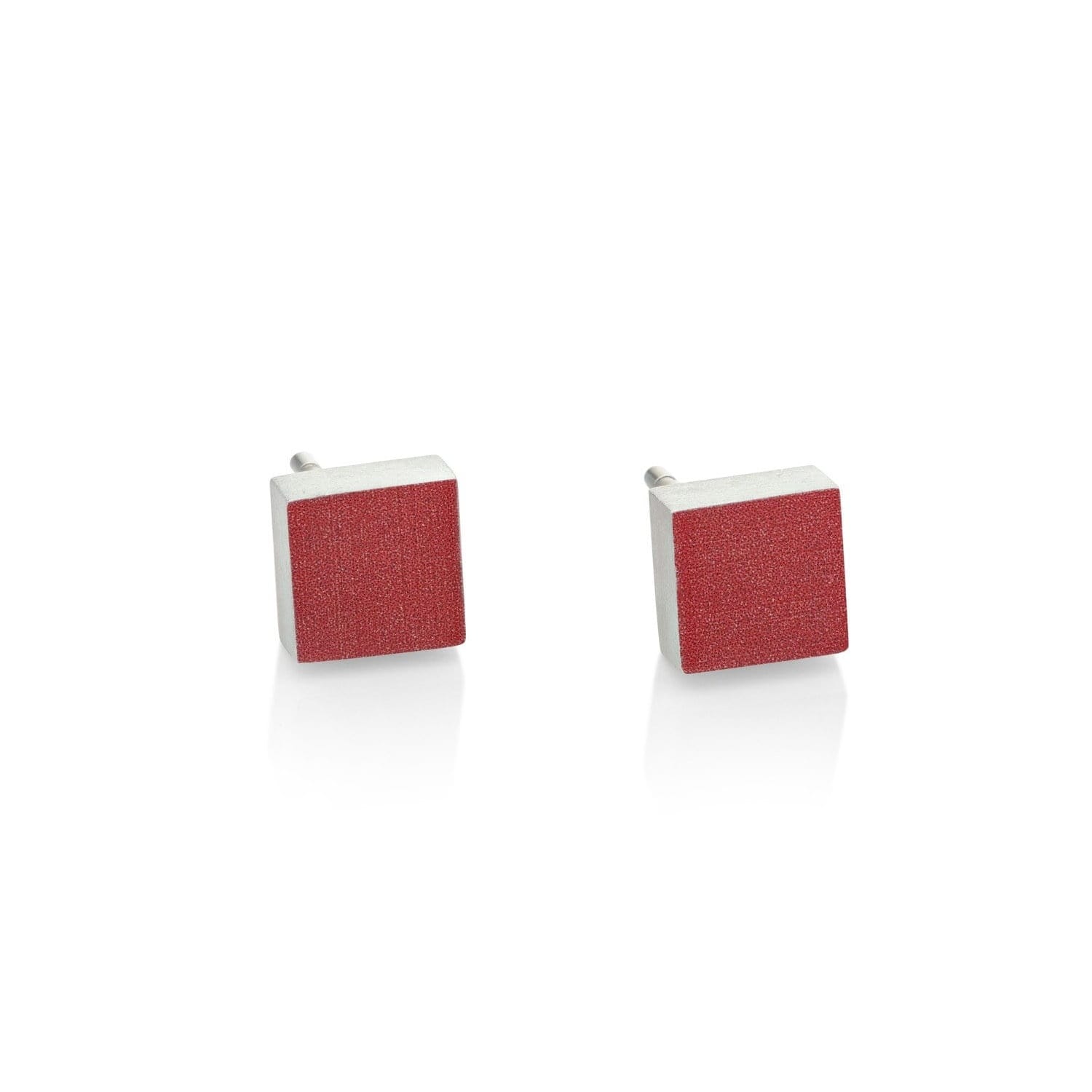 Ohrstecker Klein Quadrat VIEF Rot | O37R
