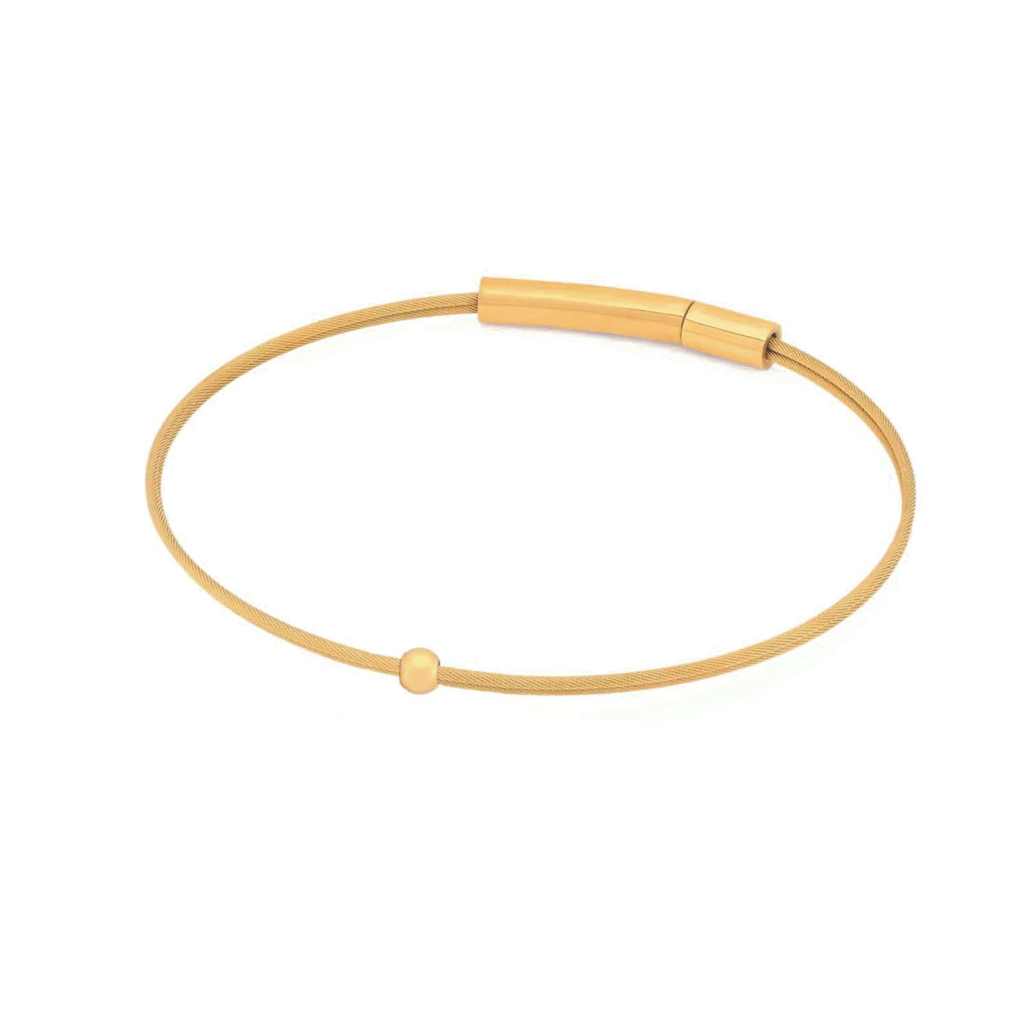 Armband „Ich denke an dich“ mit goldfarbener Kugel | A700GG