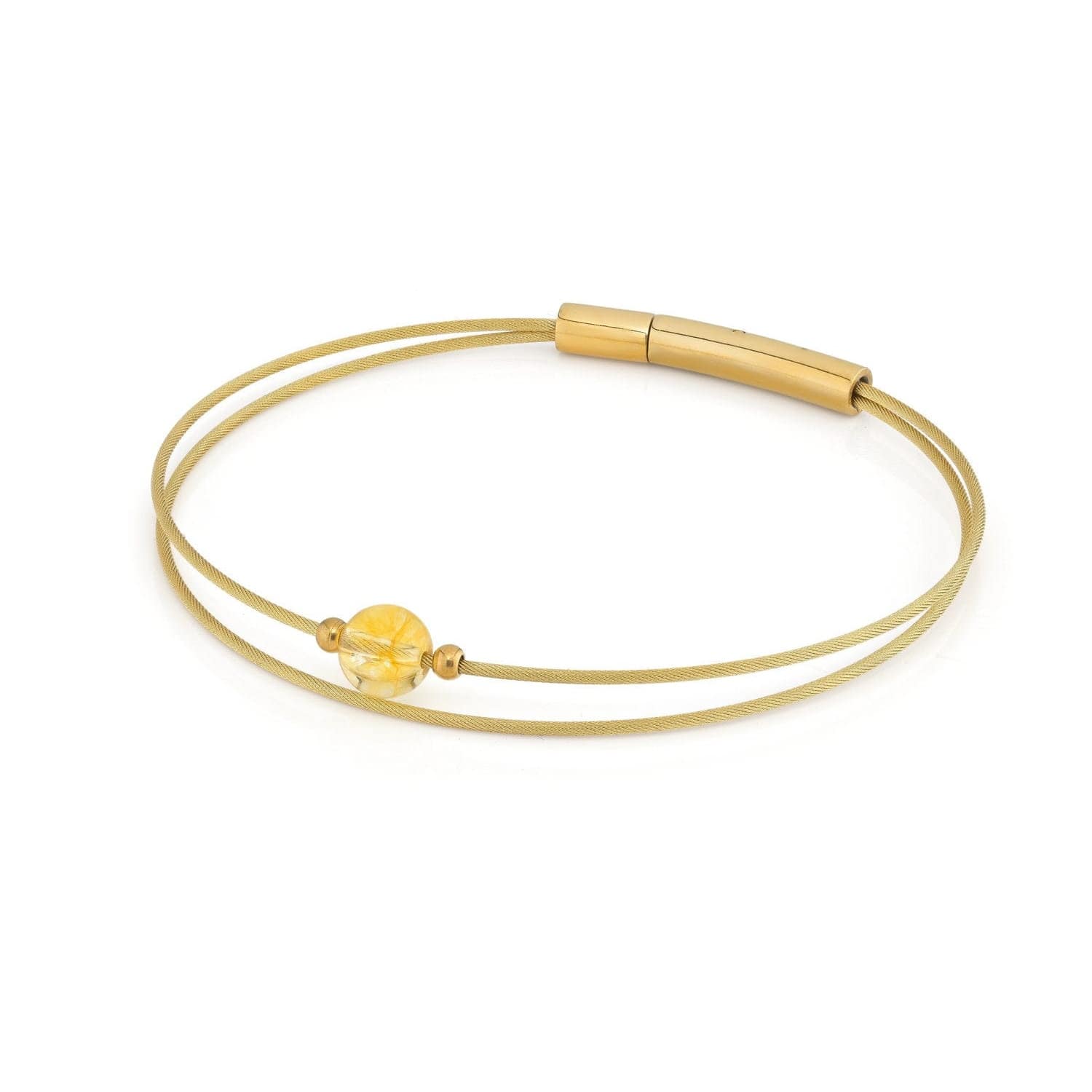 Edelsteinarmband „Thinking of You“, goldfarbener Citrin | A719GG