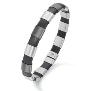 Armband SHIKOU aus Edelstahl, Kautschuk und Aluminium und TeNo Safe Lock Verschluss 20 cm