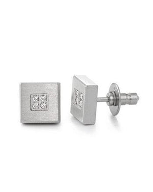 TeNo Ohrstecker Edelstahl 8 Diamanten (0,064 ct. tw-si)