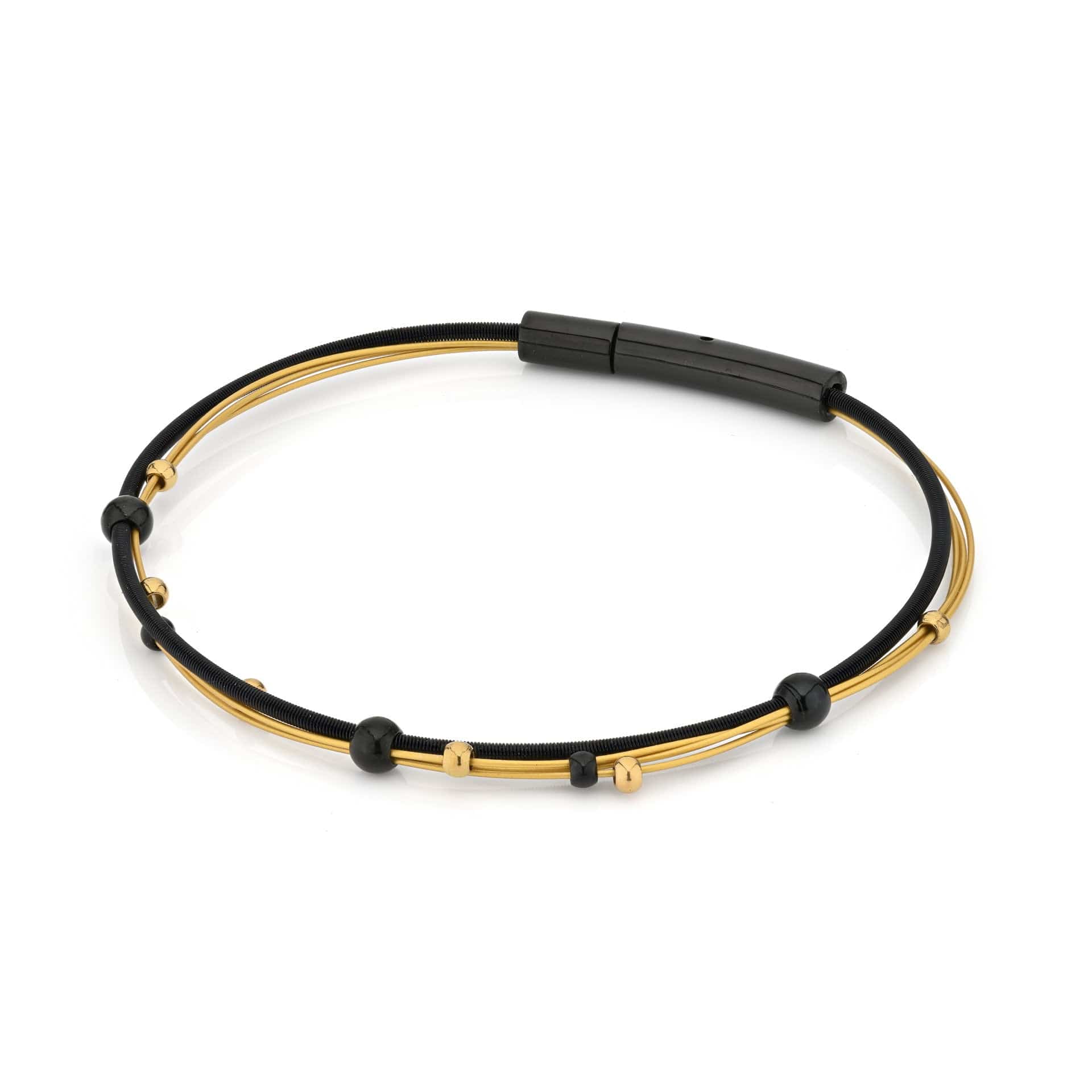 Armband LIV Schwarz und Goldfarben | A269ZG