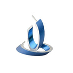 Ohrstecker Ovale Creolen OLIVIA Blau | O21B
