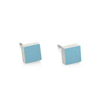 Ohrstecker Klein Quadrat VIEF Blau | O37B