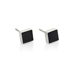 Ohrstecker Klein Quadrat VIEF Schwarz | O37Z
