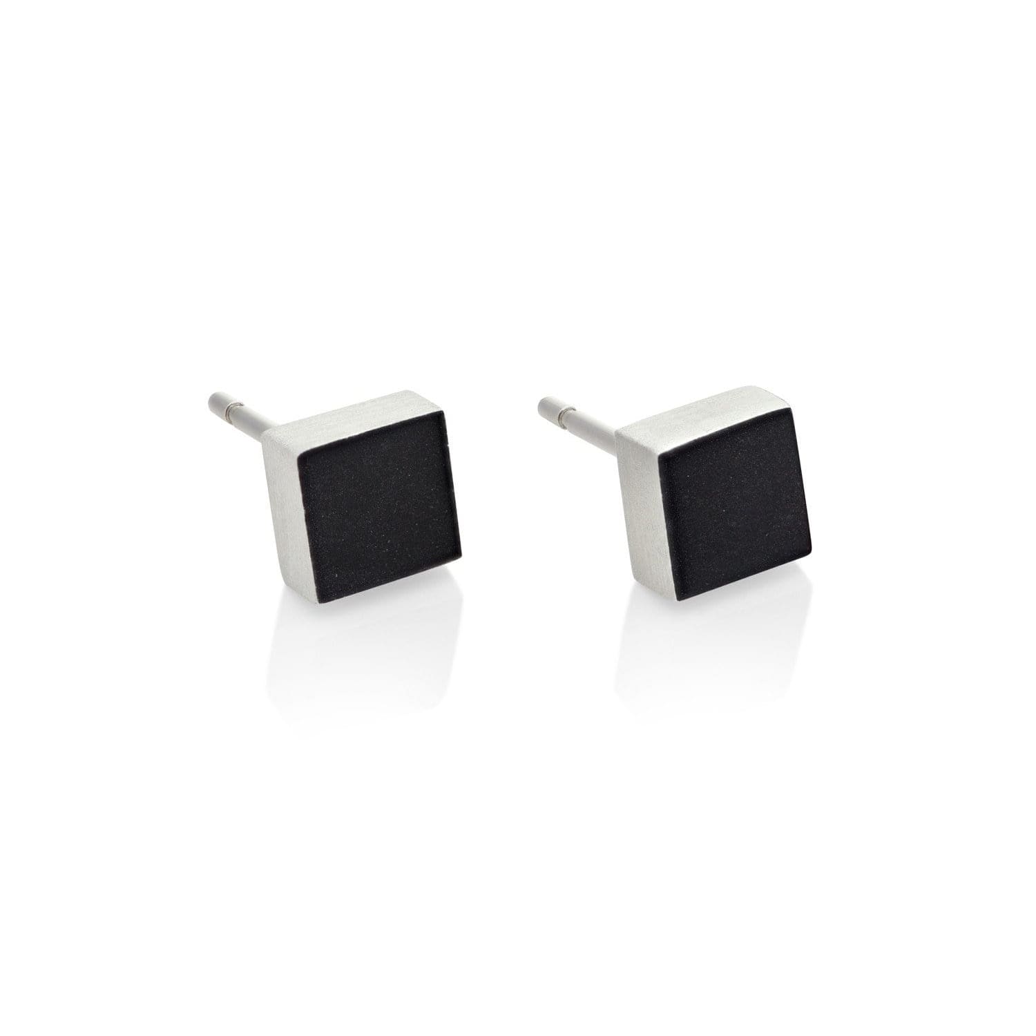 Ohrstecker Klein Quadrat VIEF Schwarz | O37Z