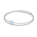 Edelsteinarmband „Thinking of You“, Aquamarin, silberfarben | A721B