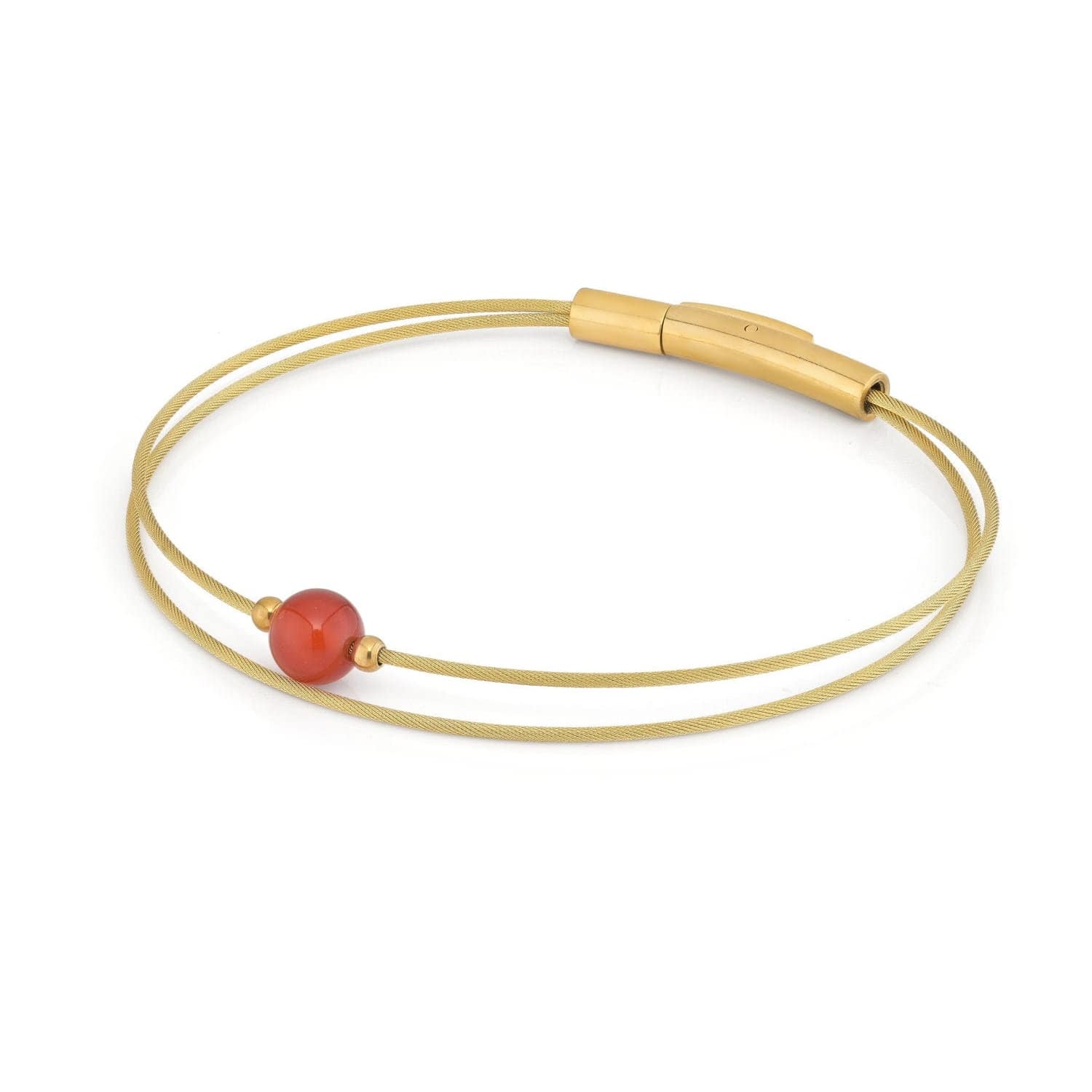 Edelsteinarmband „Thinking of You“ in Karneol-Goldfarbe | A717GG