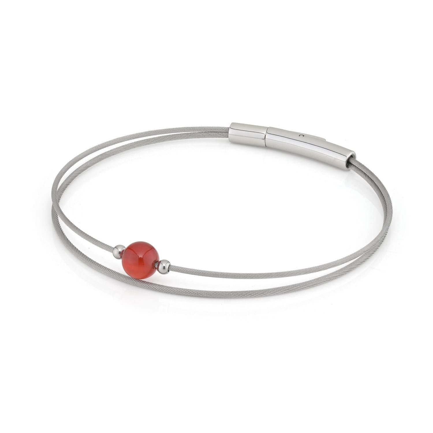 Thinking of You – Edelsteinarmband Karneol silberfarben | A717B
