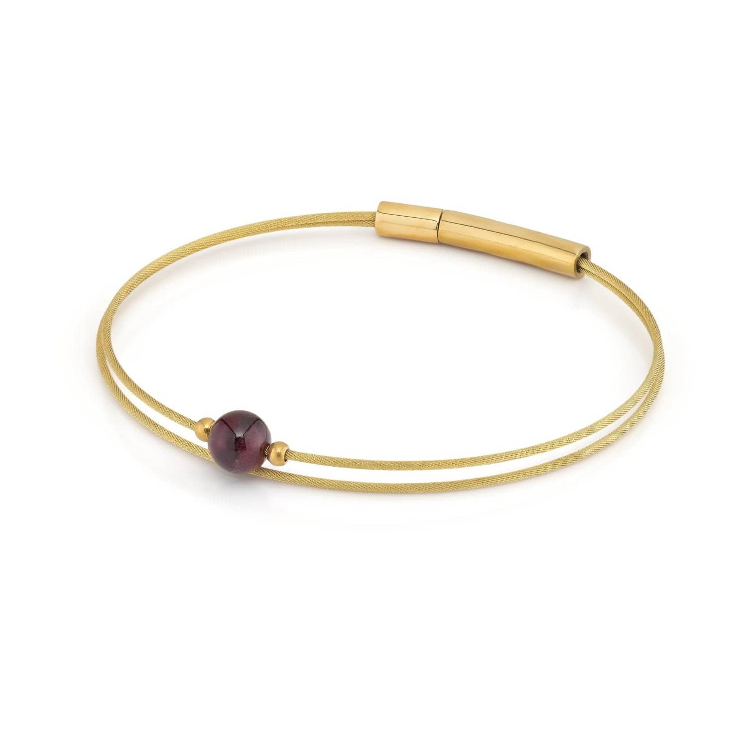 „Thinking of You“-Edelsteinarmband mit goldfarbenem Granat | A718GG