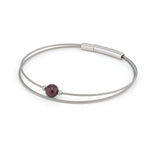 Edelsteinarmband „Thinking of You“, silberfarbe Granat | A718B