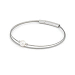 „Thinking of You“-Edelsteinarmband mit Perlen in Silberfarbe | A720B
