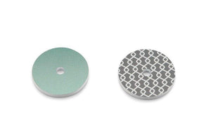 Amulet rond 20mm groen | grijs patroon RD