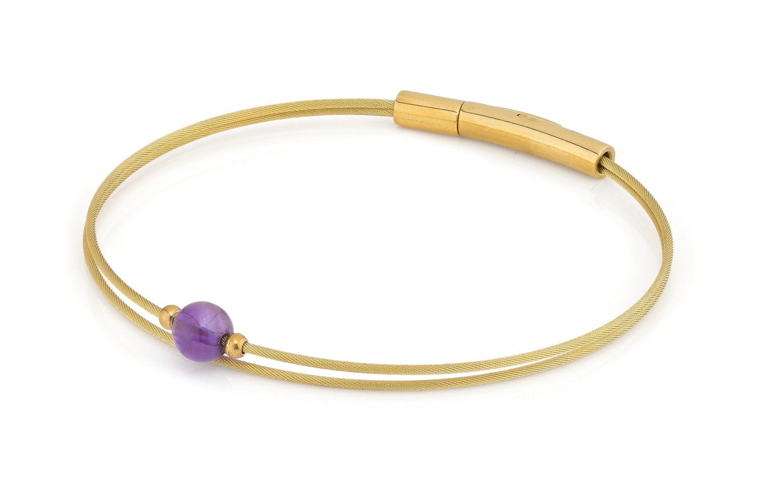 Thinking of You Amethyst-Edelsteinarmband aus Gold