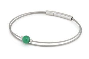 Thinking of You Edelsteinarmband Grüner Achat Silber