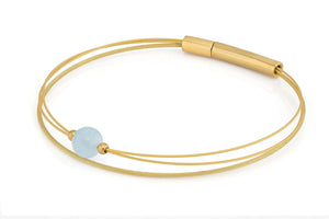 Thinking of You Edelstein-Armband Aquamarin-Gold