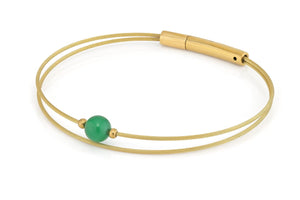 Thinking of You Edelsteinarmband Grüner Achat Gold